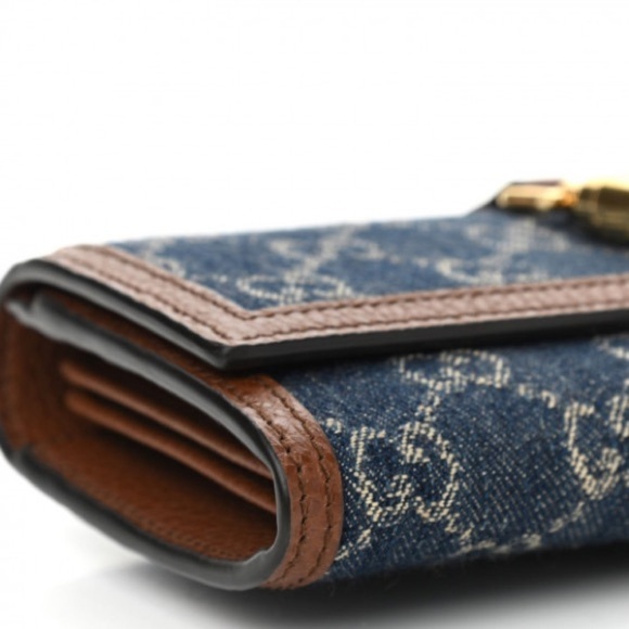 ONE DAY SALE! Gucci New Denim GG Monogram Jackie 1961 Chain crossbody bag NEW - Picture 6 of 16